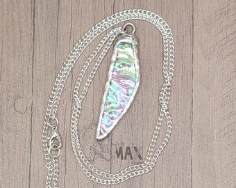 Shimmering Shard - Stained Glass Pendant Necklace - Unique Handmade Jewelry