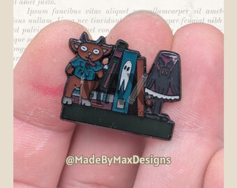 Cryptozoology Bookshelf - 1" Enamel Pin - Bookshelves for Bibliophiles Literary Themed Flair Lapel Pin for Readers