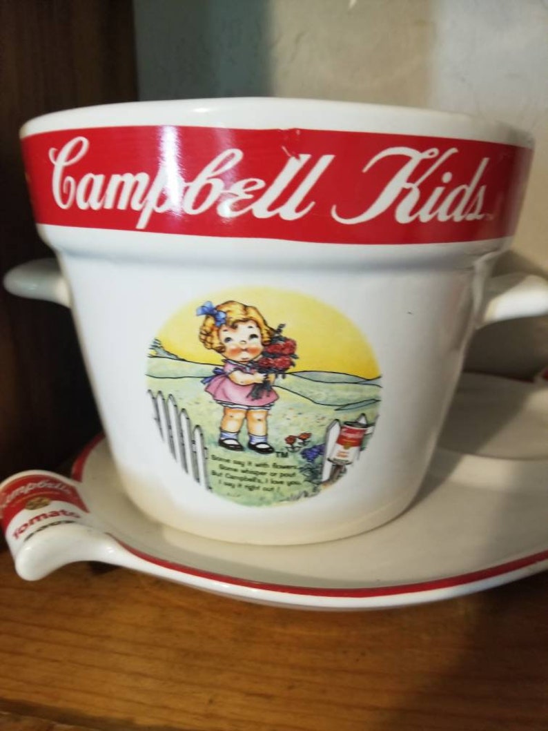 Pot Campbells collectable lot 2 SERVING bowls and tray