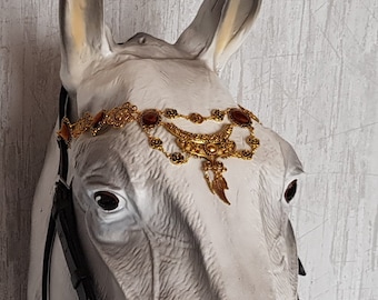Horsefantasy Kopfschmuck Pferde Antik Bronze versch Designs Pferdekopfschmuck 