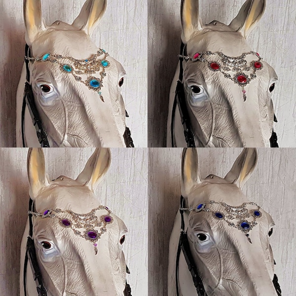 Show bridle browband "Roxy" silver Horsefantasy Horse headdress head jewelry