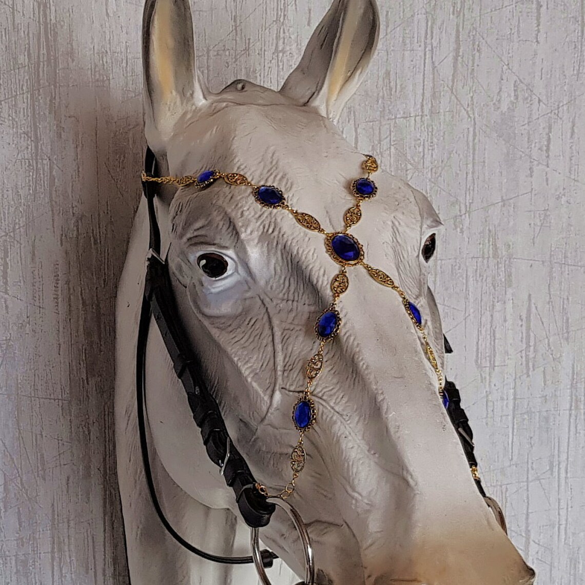 Headdress for Horses sloan Golden Gold Etsy