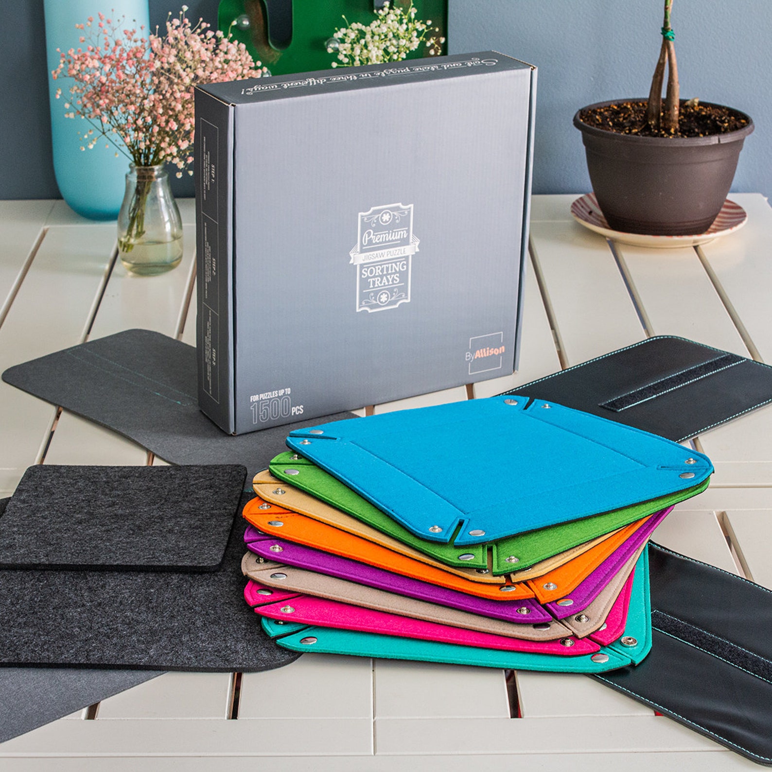 Jigsaw Puzzle Sorting Trays 8 Pieces Stackable Large Surface Etsy UK