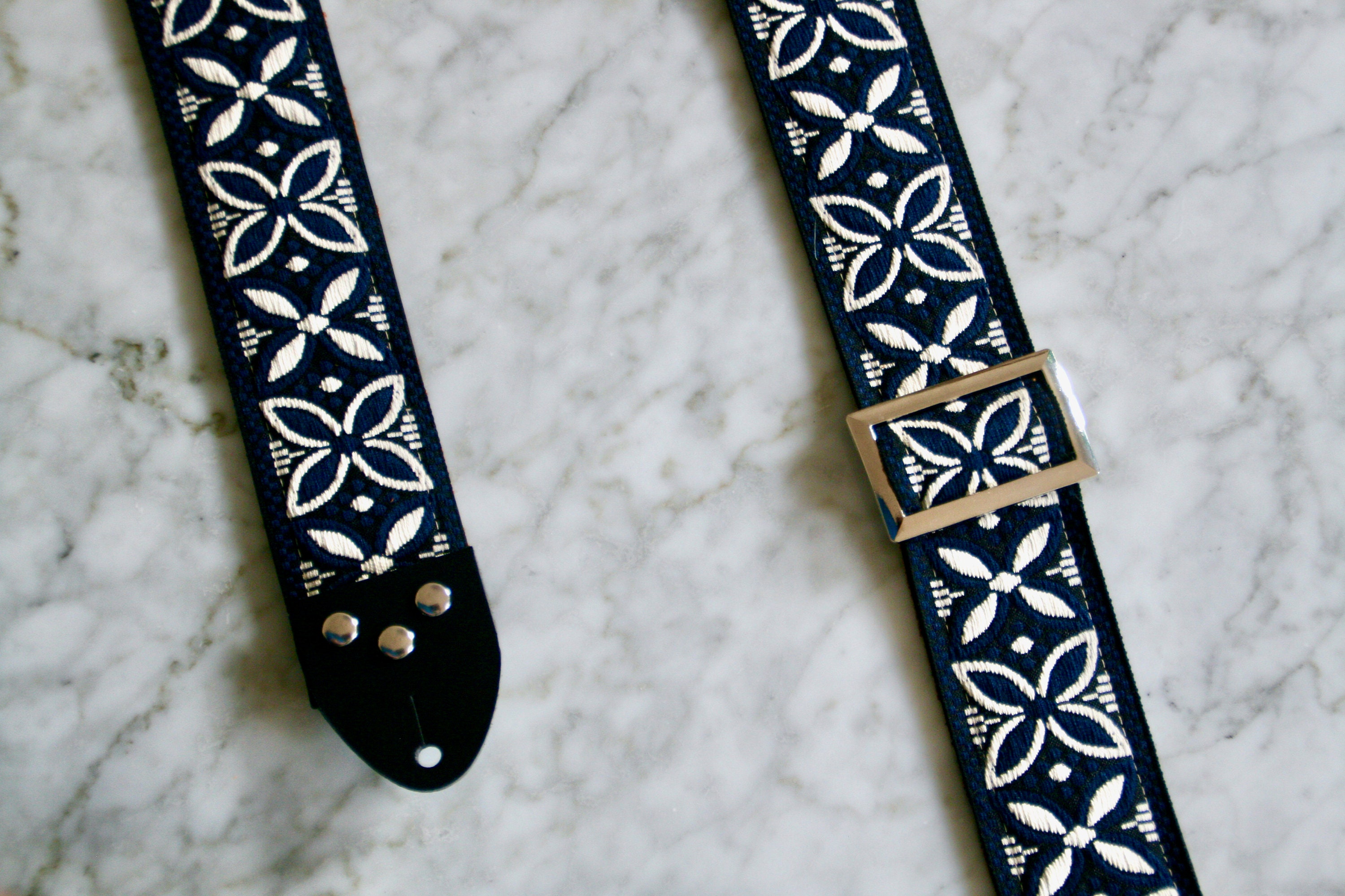 Vintage 60s Indigo 'beck' Hippie Guitar - Camera - Bag Strap