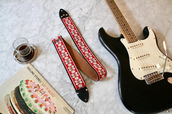 Vintage Red 'Norwich' Hippie Guitar - Camera - Bag Strap