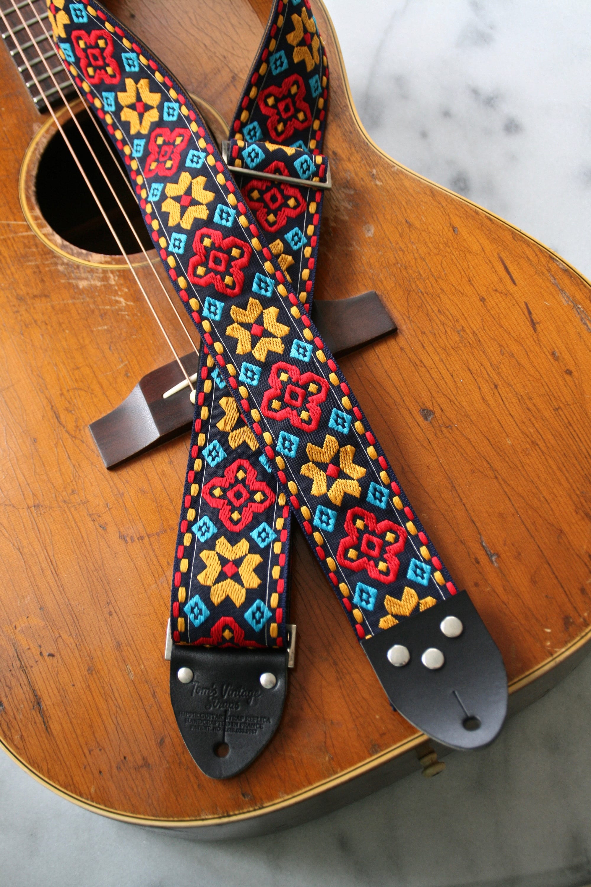 Vintage 60s 'Altamont' Hippie Guitar Strap Replica Etsy