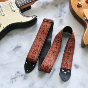 Sangle réglable pour guitare électrique Folk, robuste, couleur tournesol,  accessoires en cuir pour basse acoustique