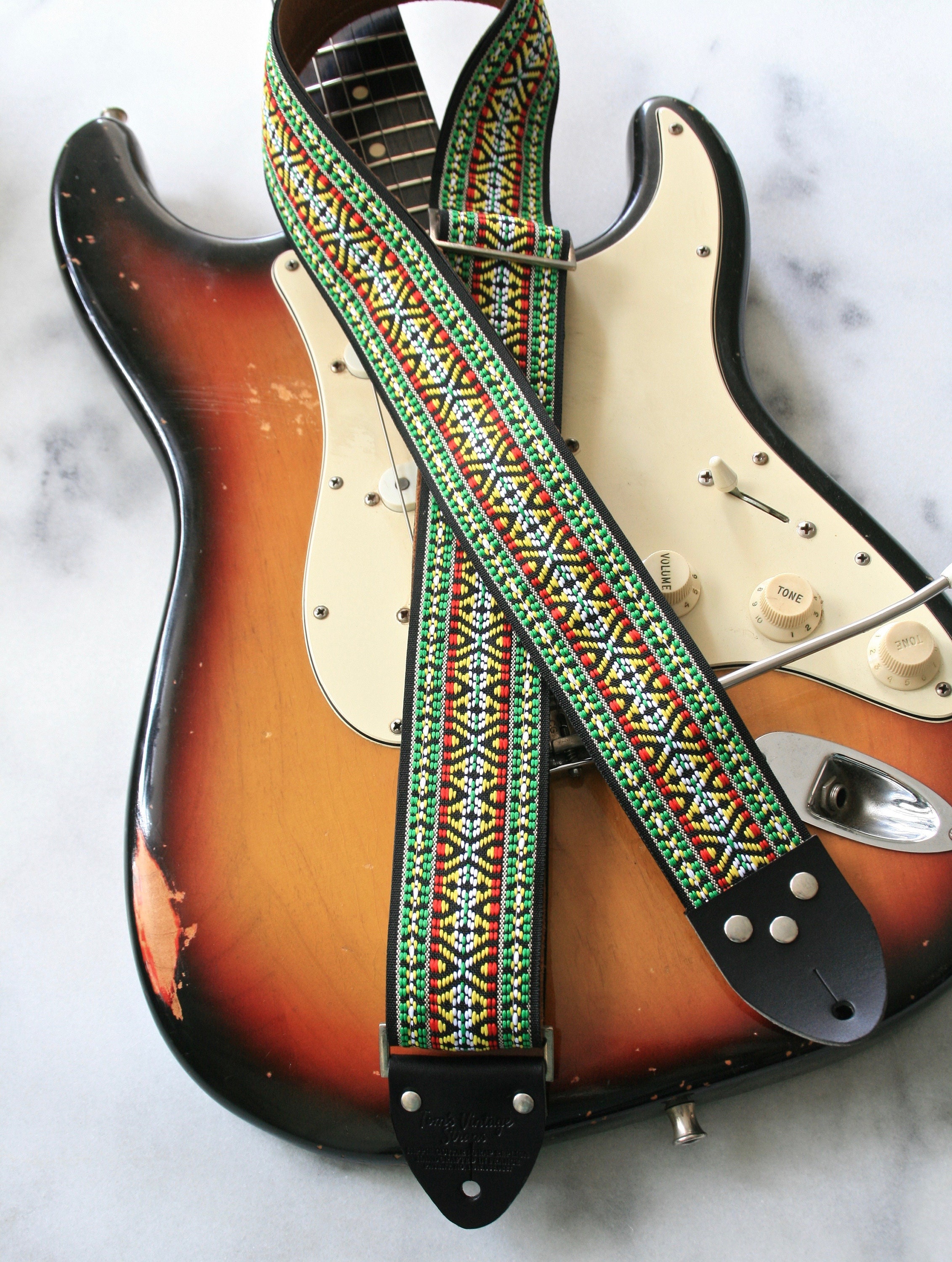 Malibu Guitar Strap – Vintage Boho Bags