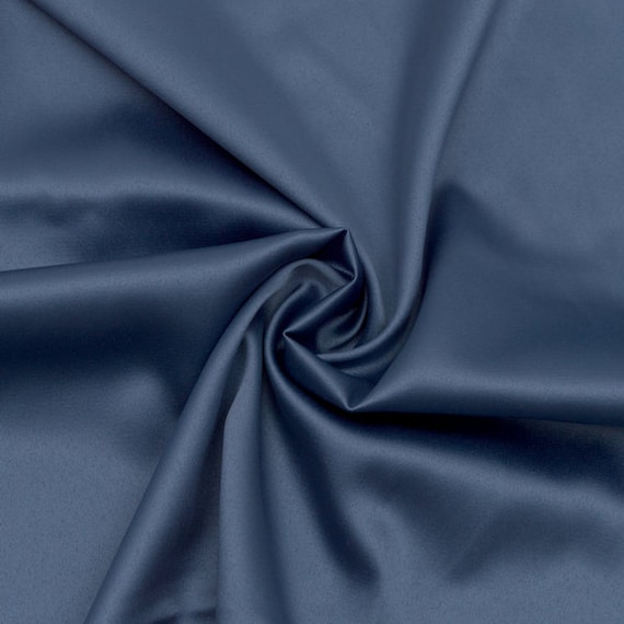 Stretch Satin Stoff Tauben-Blau