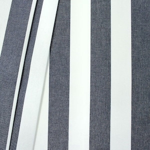 Markisen Outdoorstoff Streifen Dunkel-Blau Weiss