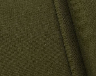 100% Baumwolle Canvas Khaki-Oliv