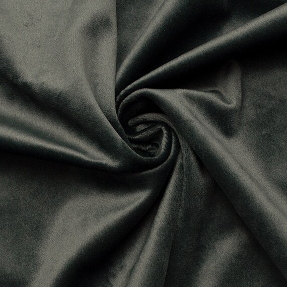 Samt Velour Stoff Schwarz Microfaser Stoff Samt Velvet Touch Anthrazit