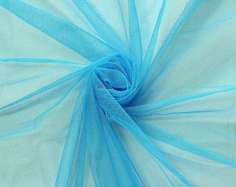 Braut Tüll Stoff "Soft Touch" Farbe Türkis-Blau