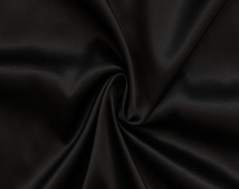 Stretch Satin Stoff 2 Schwarz