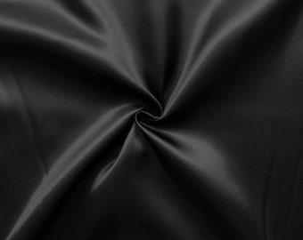 Satin Stoff Schwarz