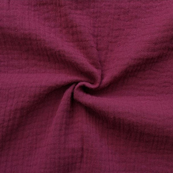 100% Baumwolle Musselin Double Gauze Bordeaux