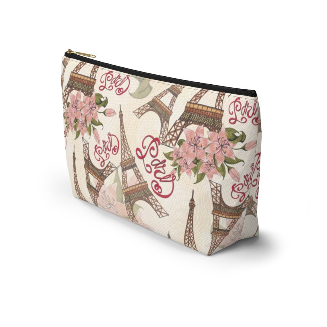 Paris cosmetic bag Parisian Inspired makeup bag pencil pouch Etsy