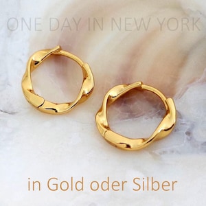 Mini Creole, Silber, Gold, Helix, Tragus, Piercing, 14mm, Hoop, Conch, Lobes, Daith, Cartilage, 1 Stück