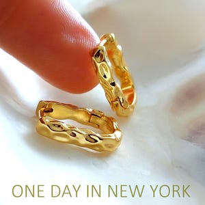 Mini Creolen, ovale Ohrringe, Creolen, Gold, Hypoallergen, Piercing, 1 Stück, 1 Paar