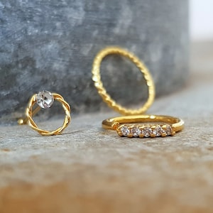 Mini Creole, Nasenpiercing, 8mm, Helix, Tragus, Piercing gold, Cartilage, Nasenring, Conch, Ohrpiercing, 1 Stück