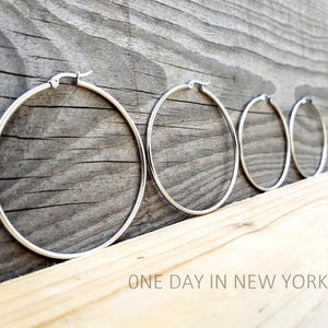 Große Creolen, silber, gold, 1 Paar, 60mm, 55mm, 50mm, 40mm, 30mm, 1 Paar, für Allergiker geeignet, Creolen gold, Creolen silber