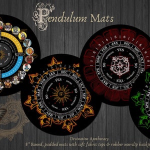 Tarot Pendulum Board, Pendulum Mat, Alter Cloth, Divination Tool