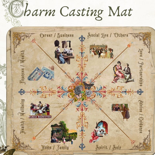 Charm Casting Mat Dice Casting Mat Divination Mat With Etsy