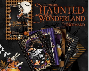 Haunted Alice in Wonderland Lenormand Deck, Halloween Lenormand Cards, Oracle Cards With Custom Tuck Box