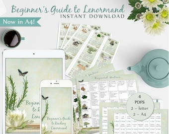 Learn Lenormand Divination Kit, Cheat Sheet, Grand Tableau (Digital Download)