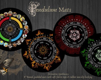 Tarot Pendulum Board, Pendulum Mat, Alter Cloth, Divination Tool