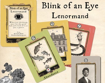 Blink of an Eye Lenormand Deck, Lenormand Cards, Oracle Cards, No Box Included