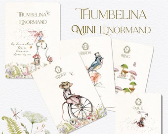 Tummelisa Mini Lenormand-lek, akvarell orakelkort (ingen låda)
