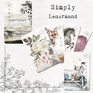 Deck Simply Lenormand, Cartes Lenormand, Cartes Oracle, Aquarelle, Astrologie Oracle Deck Expansion Pack