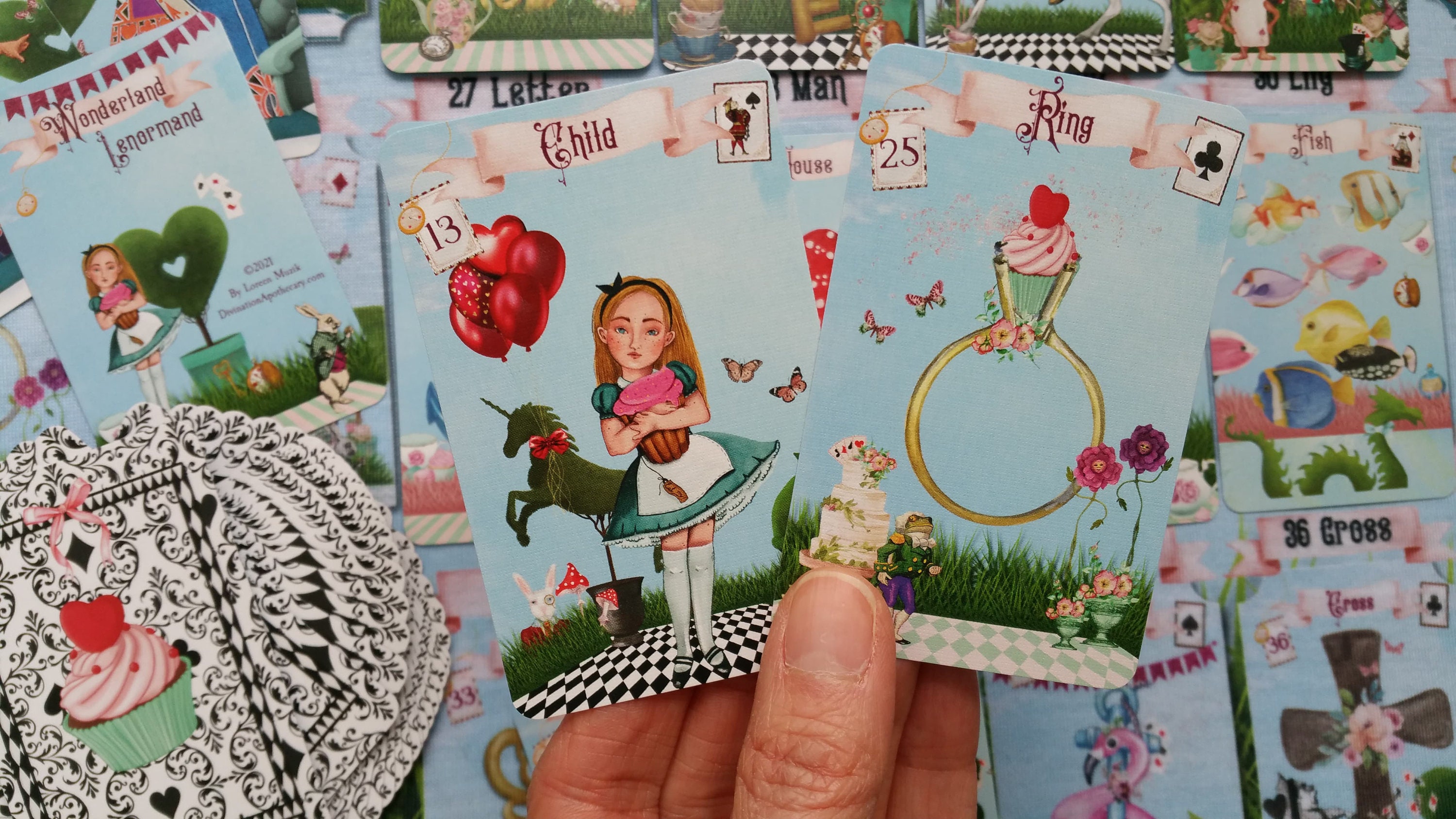 Alice in Wonderland Lenormand Deck Lenormand Cards Oracle | Etsy