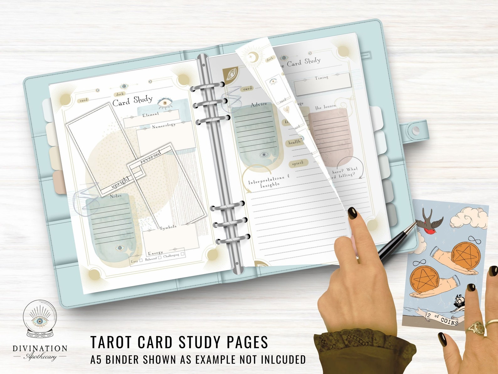 Printable Tarot Journal With Tarot Spreads Card Reading - Etsy