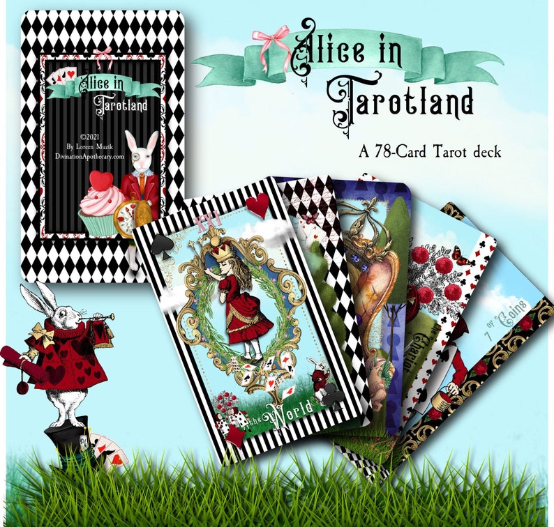 Alice in Tarotland, Tarot Deck, Wonderland Tarot Cards, Oracle Deck, Tarot Reading Cards 