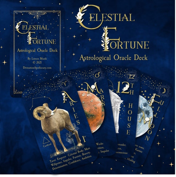 Celestial Fortune, Astrology Oracle Deck, Tarot Size Oracle Cards, Zodiac  Oracle, Astrology, Zodiac Cards