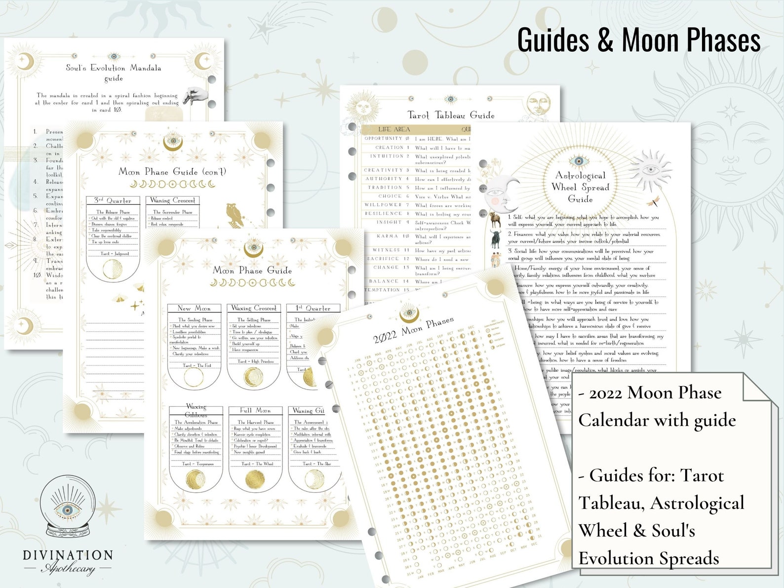 Printable Tarot Journal With Tarot Spreads Card Reading - Etsy