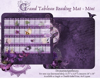 Grand Tableau Reading Mat,  4x9 Layout, Lenormand Reading Mat, Tarot Cloth, Alter Cloth, Mini Size Lenormand Deck Mat