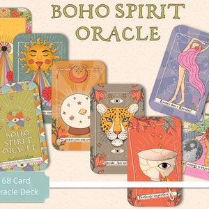 The Boho Spirit Oracle Deck, Joyful, Colorful Oracle Cards for Divination,  Clear Messaging for Beginners or Advanced Readers
