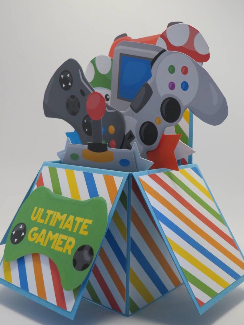 Gaming Pop up Box Card Computer Games Card Video Games Teen | Etsy UK