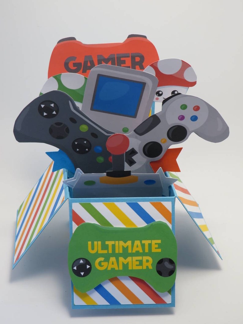 Gaming Pop up Box Card Computer Games Card Video Games Teen | Etsy UK