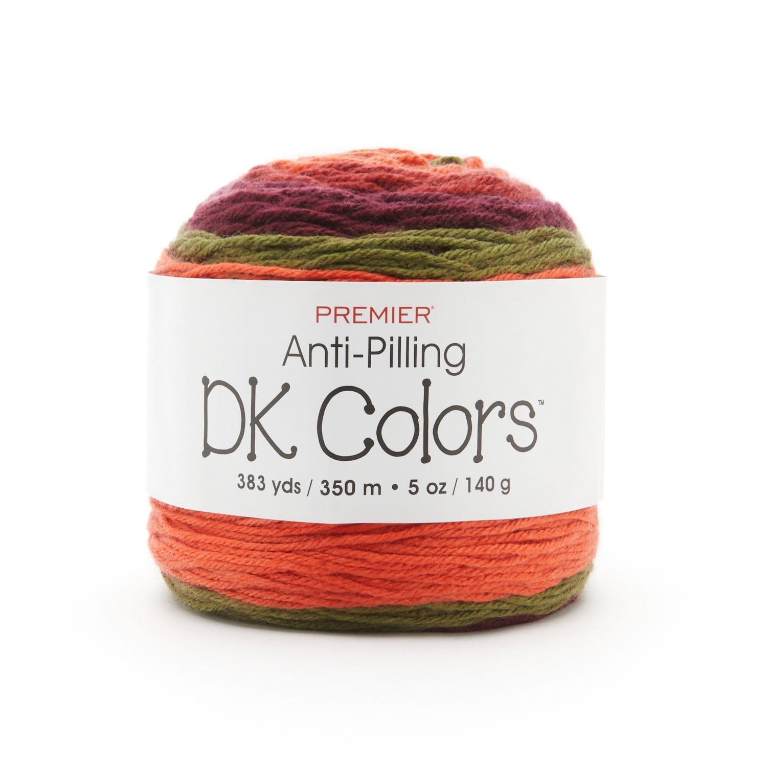 Premier Anti-pilling DK Colors Self-striping Yarn, Acrylic, Light