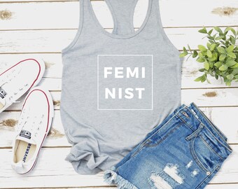 Feminist Tank Top: Pro Choice, Woman's Rights, Human Rights