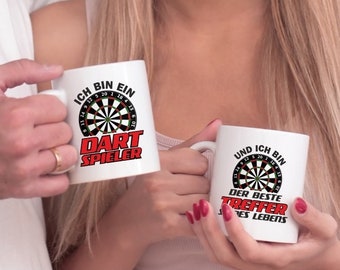 Mug set "I'm a darts player" & "And I'm the best hit of his life" gift birthday I Easter I anniversary couples funny