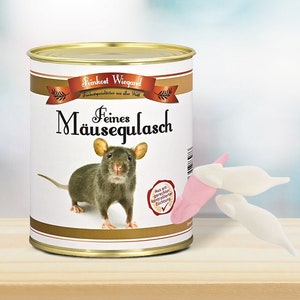 Canned mouse goulash - fun gift for men (EUR 56.86/kg)