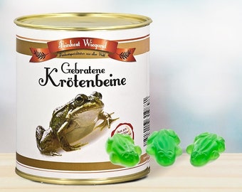 Krötenbeine aus der Dose - Spaßgeschenk Mann - (57,08 EUR/kg)