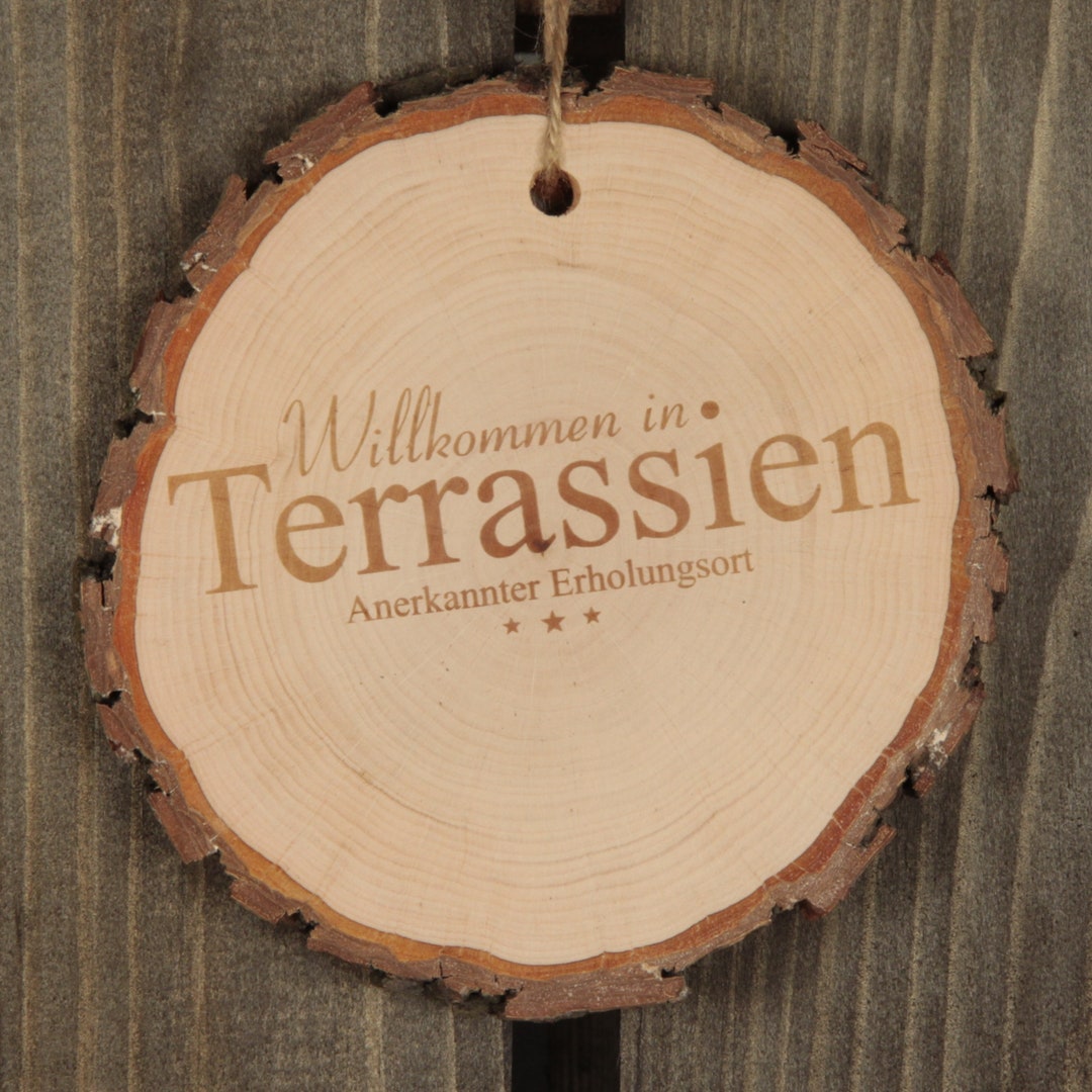 Baumscheibe mit Spruch Terrasse Deko Geschenkidee Etsy.de