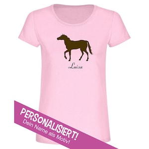 T-shirt with horse and name gifts for women image 1
