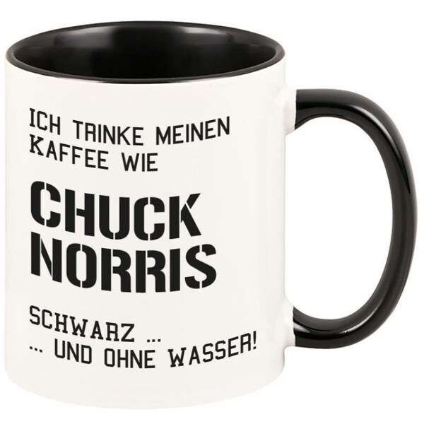 Tasse Ich trinke meinen Kaffee wie Chuck Norris...